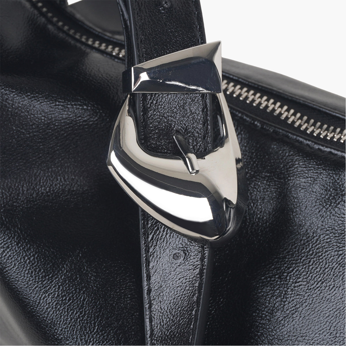 Sac hobo noir en simili cuir