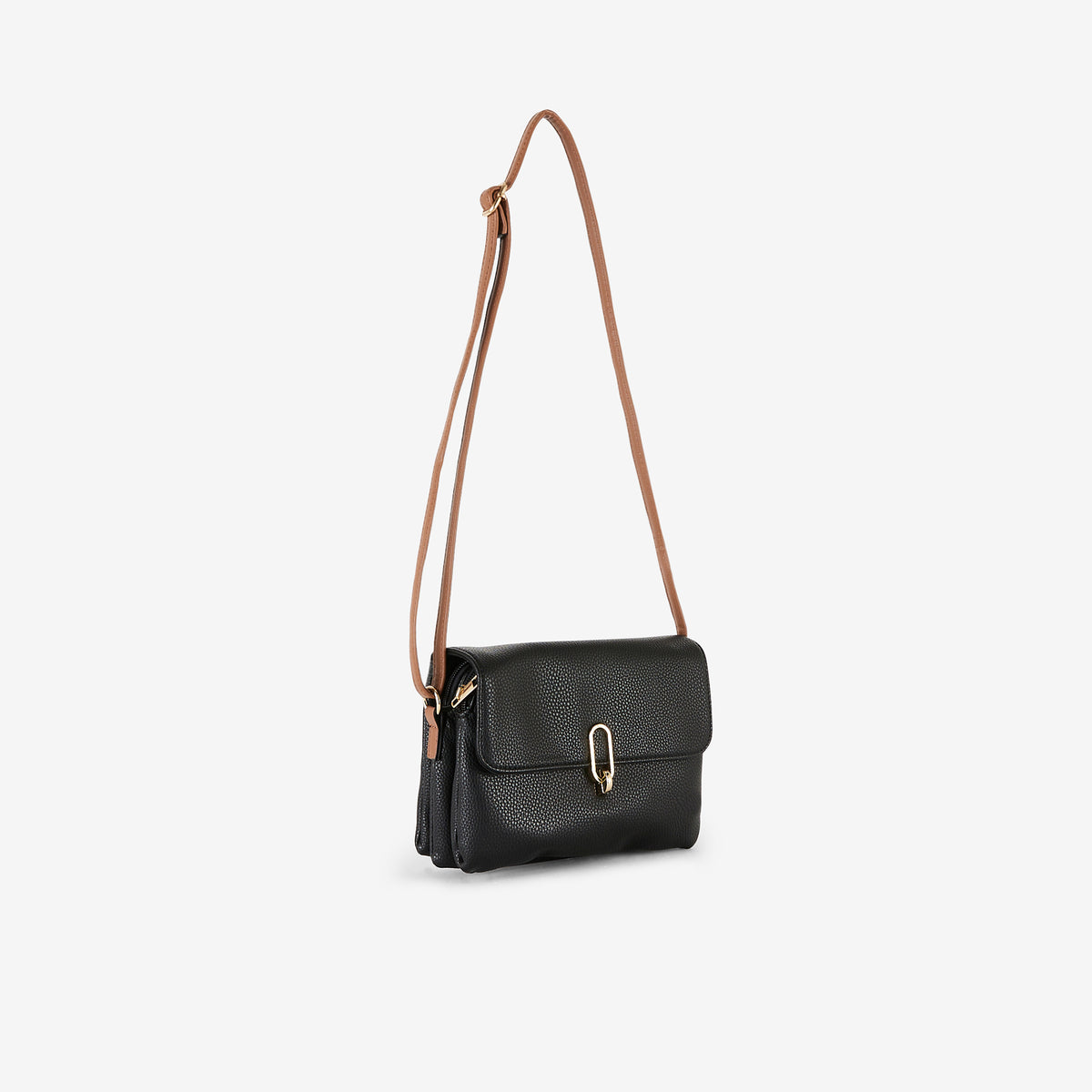 Pochette noire effet grainé