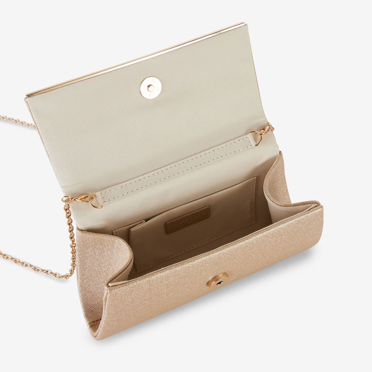Pochette brillante dorée