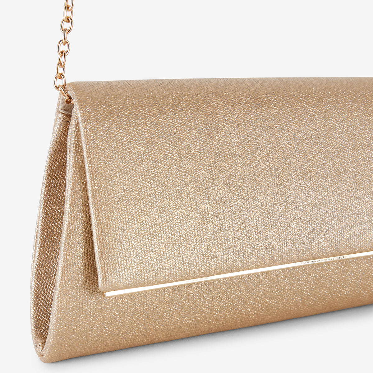Pochette brillante dorée