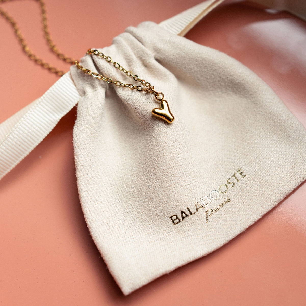 Collier à pendentif lettre G acier inoxydable